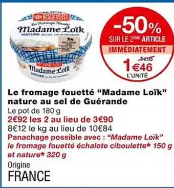 Monoprix Le fromage fouetté offre