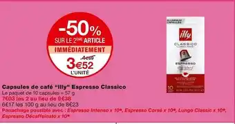 Monoprix Capsules de café offre