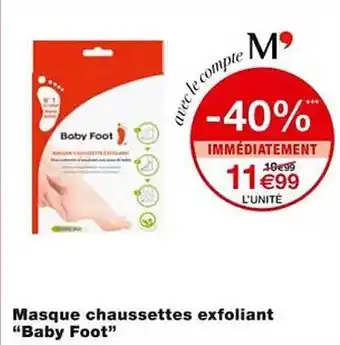 Masque chaussettes exfoliant