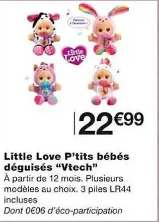 Monoprix Little love p'tits bébés déguisés offre