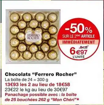 Monoprix Chocolats offre