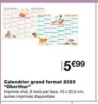 Calendrier grand format 2023