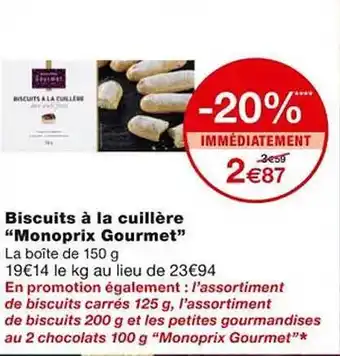 Monoprix Biscuits à la cuillère offre