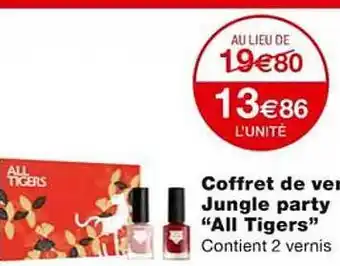 Monoprix Coffret de vernis jungle party offre