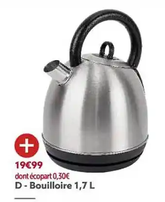 Gifi Bouilloire 1,7l offre