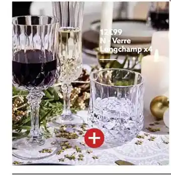 Gifi Verre longchamp x4 offre