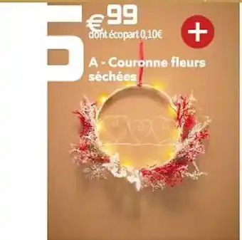 Gifi Couronne fleurs séchées offre