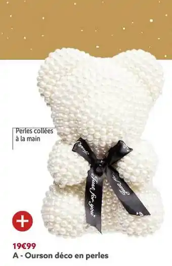 Gifi Ourson déco en perles offre