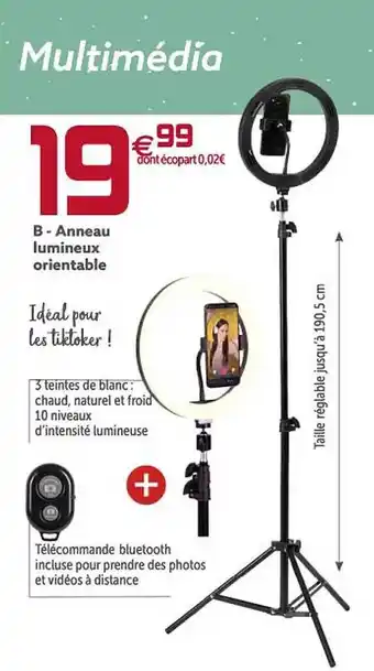 Gifi Anneau lumineux orientable offre
