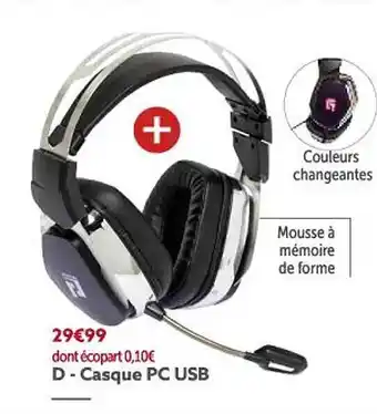 Gifi Casque pc usb offre