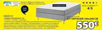 JYSK Sommier tapissier basic c10 dreamzone offre