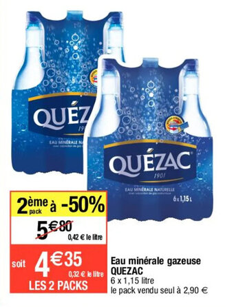 Migros Eau Minerale Gazeuse Quezac offre