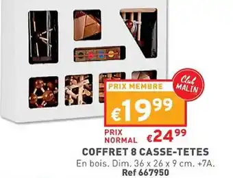 Trafic Coffret 8 casse-têtes offre