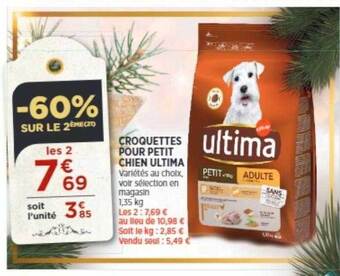 Bi1 Croquettes pour petit chien ultima offre