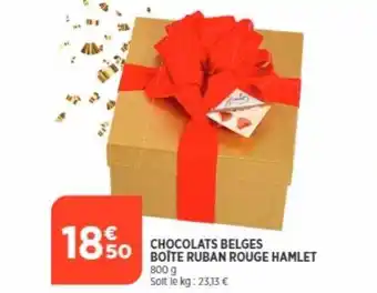 Bi1 Chocolats belges boîte ruban rouge hamlet offre