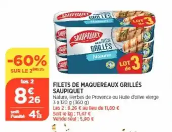 Filets de maquereaux grillés saupiquet
