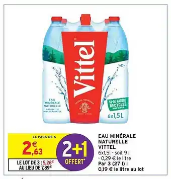Eau minérale naturelle vittel