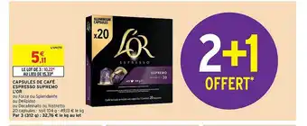 Intermarché Hyper Capsules de café espresso supremo l'or offre