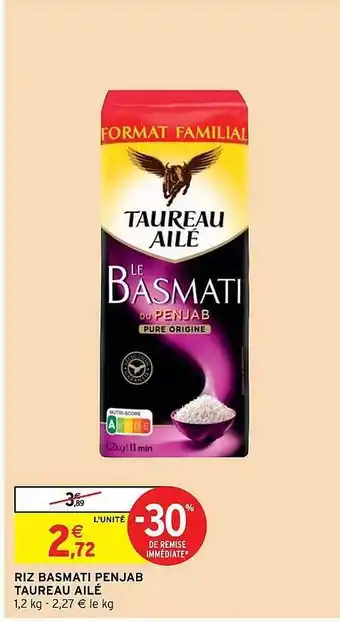 Intermarché Hyper Riz basmati penjab taureau ailé offre