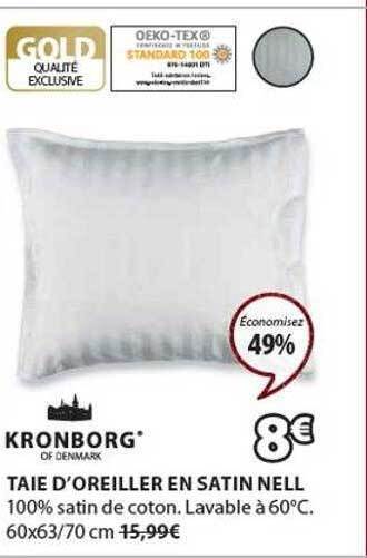 JYSK Taie d'oreiller en satin nell offre