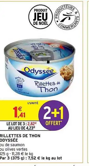 Intermarché Hyper Rillettes de thon odyssée offre
