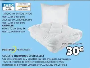 JYSK Couette thermique storfjellet offre