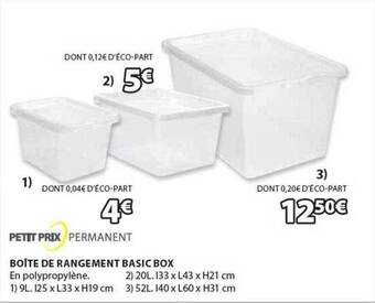 JYSK Boîte de rangement basic box offre