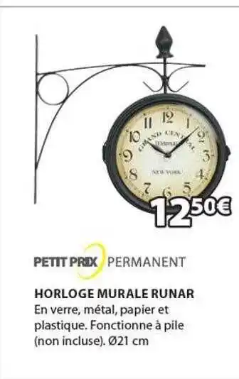 JYSK Horloge murale runar offre