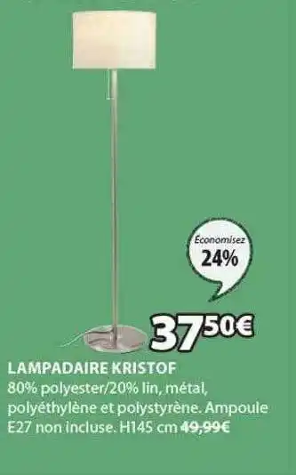 JYSK Lampadaire kristof offre