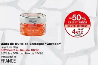 Monoprix Œufs de truite de bretagne offre