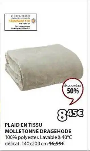 JYSK Plaid en tissu molletonné dragehode offre