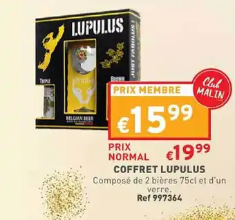 Trafic Coffret lupulus offre