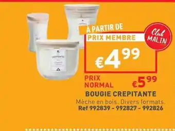 Trafic Bougie crépitante offre