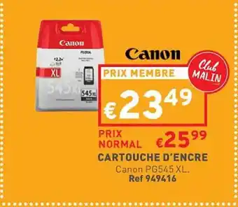 Trafic Cartouche d'encre canon offre