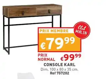 Trafic Console karl offre