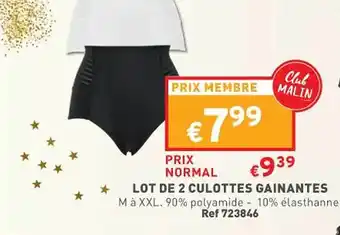 Trafic Lot de 2 culottes gainantes offre