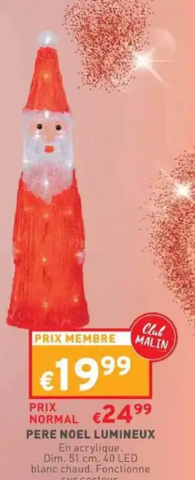 Trafic Père noël lumineux offre