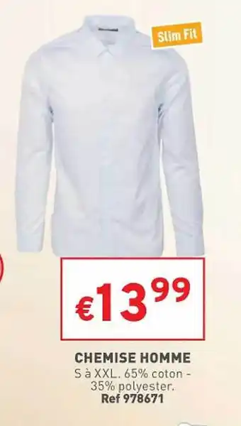 Trafic Chemise homme offre