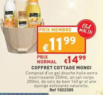 Trafic Coffret cottage monoi offre