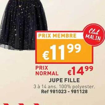 Trafic Jupe fille offre