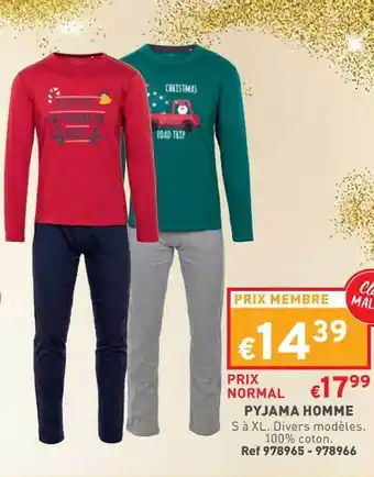 Trafic Pyjama homme offre