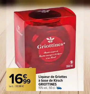 Liqueur de griottes à base de kirsch GRIOTTINES
