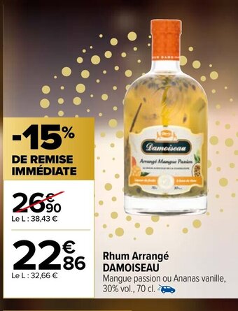 Carrefour Rhum arrangé DAMOISEAU offre