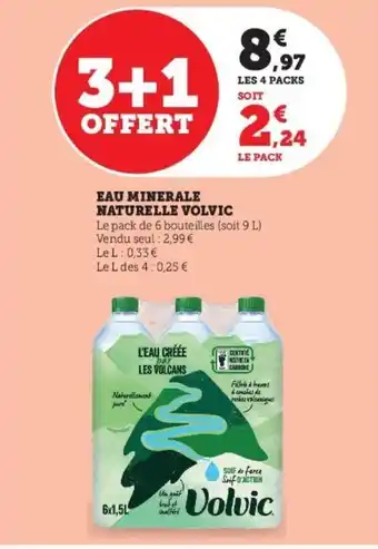 Super U Eau minerale naturelle VOLVIC offre