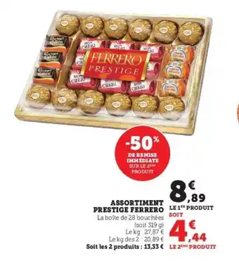 Super U Assortiment prestige ferrero offre