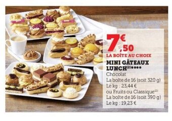 Super U Mini gâteaux lunch offre