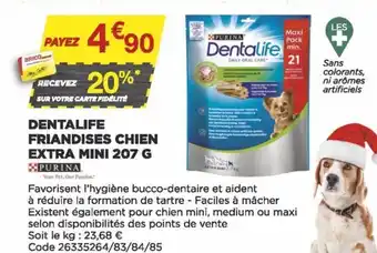 Bricomarché Dentalife Friandises Chien Extra Mini 207 G offre