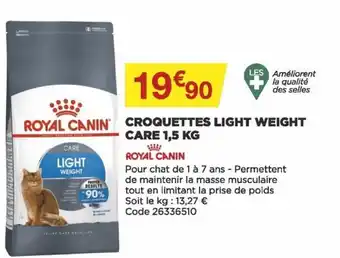 Bricomarché Croquettes Light Weight Care 1.5 KG offre