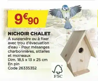 Nichoir Chalet