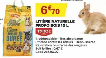 Litière Naturelle Propo Bois 10 L
